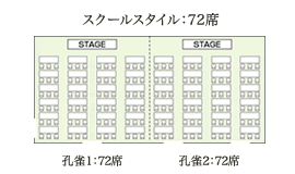 スクールスタイル：72席